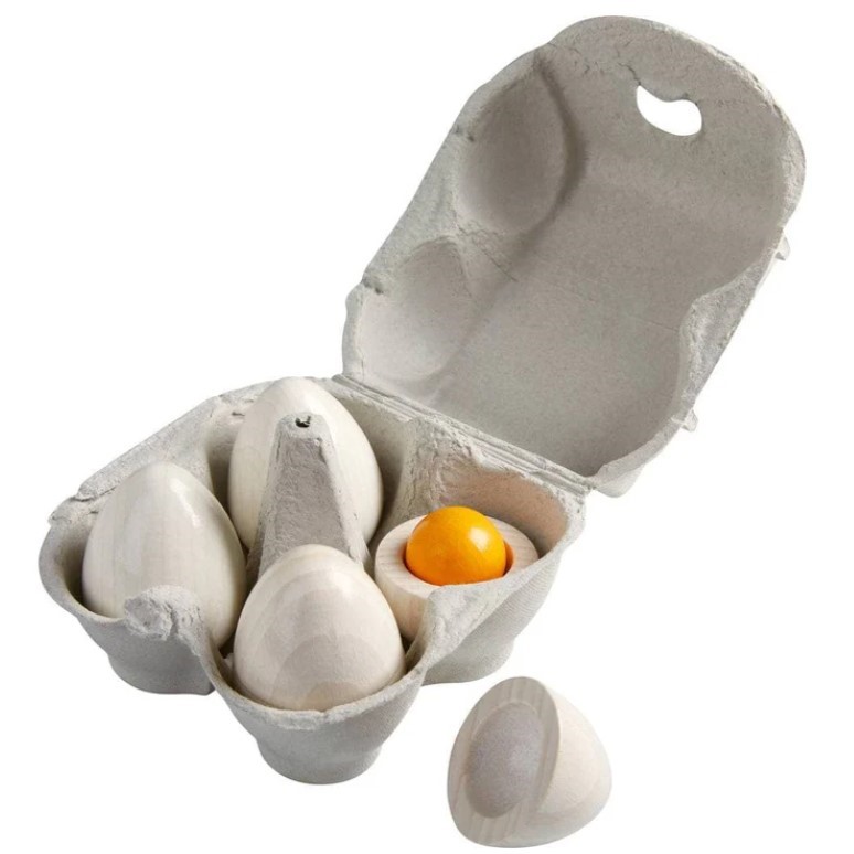 Wooden Eggs in Carton (4) 305096